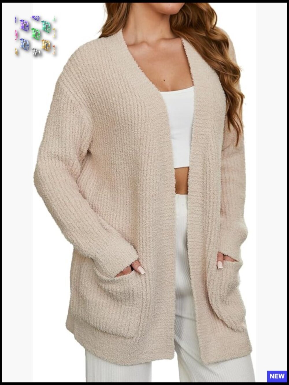 Cardigan Sweater with Pockets Trendy Long Sleeve Open Front Fall Winter Coats